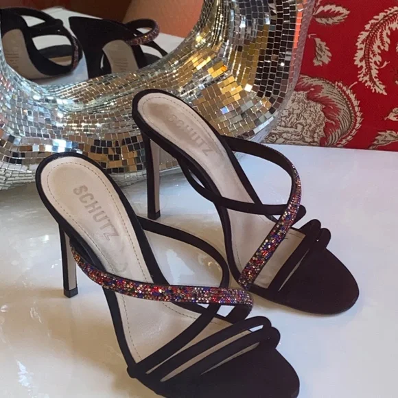 SCHUTZ - Crystal Stiletto Sandal - Picture 1 of 2